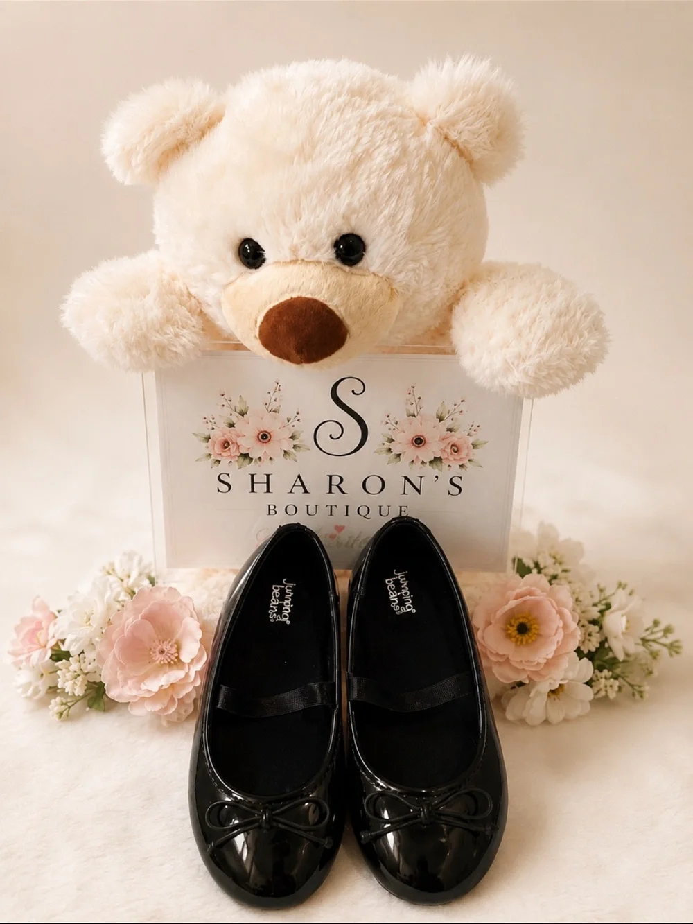 🖤 Jumping Beans Toddler Girls Black Patent Ballet Flats – Size 8T – NWT